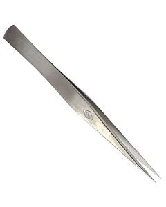 Swanstrom AA-SA Stainless Steel Anti-Magnetic Tweezer with Straight Medium Point Tip, 5"