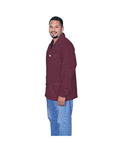 Desco 73907 Statshield ESD-Safe Lab Coat with Cuffs, Burgundy, 4X-Large