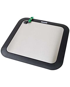 Desco 98273 Stainless Steel Foot Plate with Molded Base