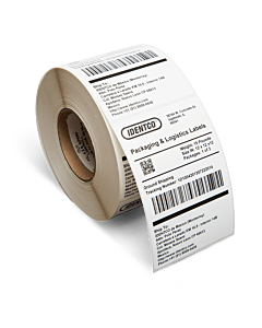 Identco TTL11P Label 4.00" x 6.00" White Paper \[1000/Roll\]