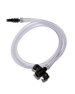 Jensen Global JG10A-X6 Standard Black Barbed Syringe Adapter With 1/4" tubing, 6' Long, 10CC