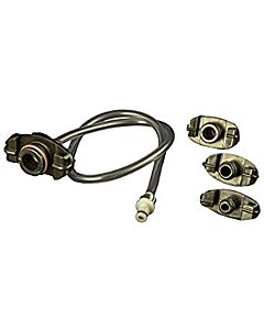 Jensen Global JG10A-XC6 Standard White Quick Connect Syringe Adapter with 1/4" tubing, 6' Long, 3CC