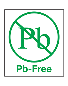 Identco PB-FREE-BOARD-POLY .25x.25 Glossy White PB-Free Compliance Label, 1000/Roll