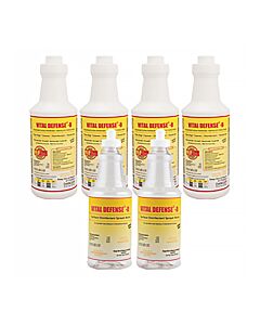 MicroCare VITAPSYS-1 Surface Disinfectant Kit, w/4 Quart Bottles, 2 Empty Bottles & 2 Caps